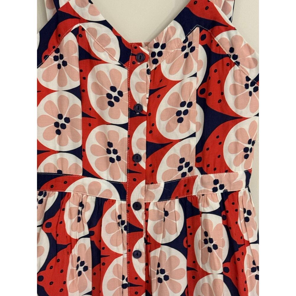 Tulip B Floral Print Fit Flare Midi Dress Small Button Front NWOT - Picture 4 of 11